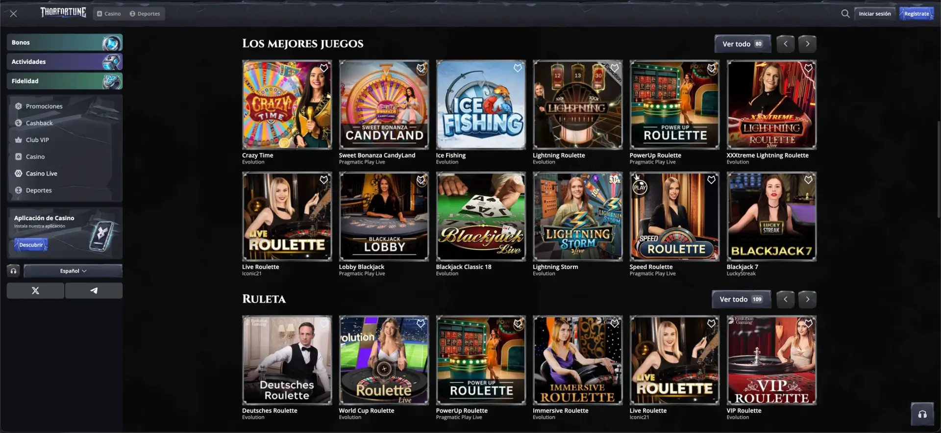 Casino en vivo de Thorfortune
